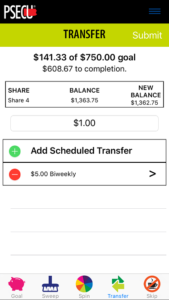 Money app that lets you transfer funds - PSECU 