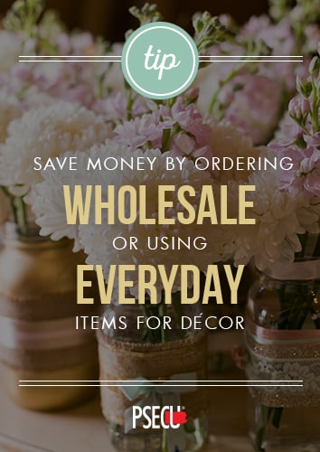 Save money on your wedding by ordering decor wholesale