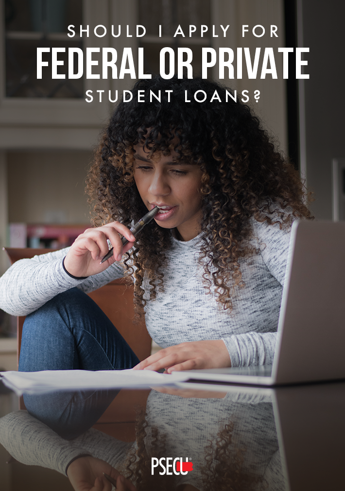 apply for federal or private student loans