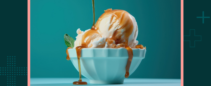 Ice cream in a bowl