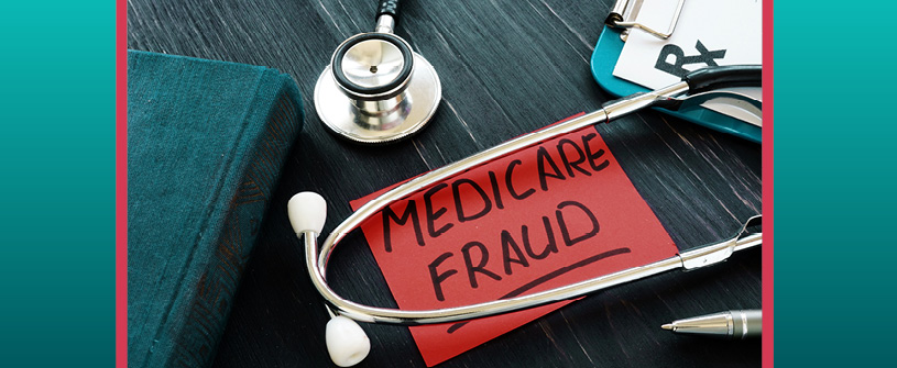 Stethoscope with Medicare Fraud card